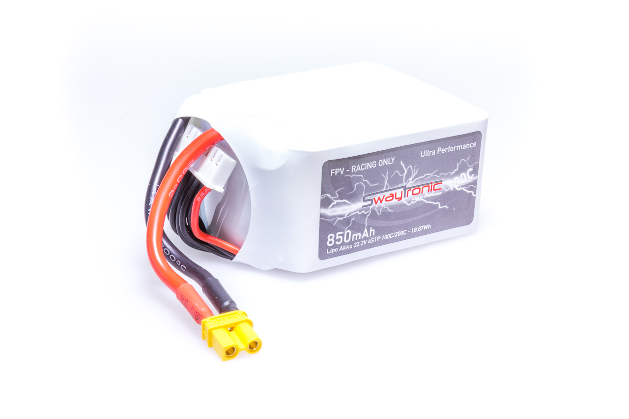 SWAY-FPV LiPo 6S 22.2V 850mAh 100C/200C XT30